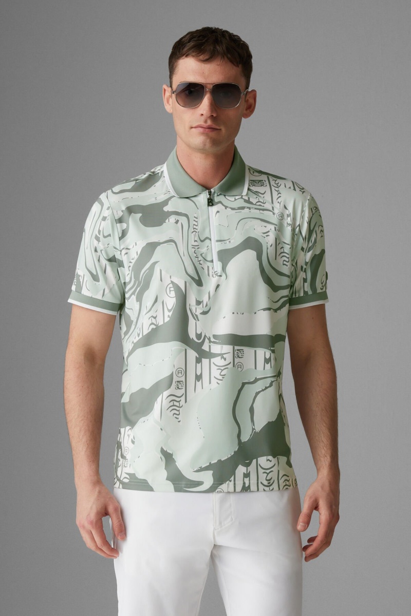 BOGNER Sport Cody Functional Polo Shirt Grün Weiß | ZVMRH-6391