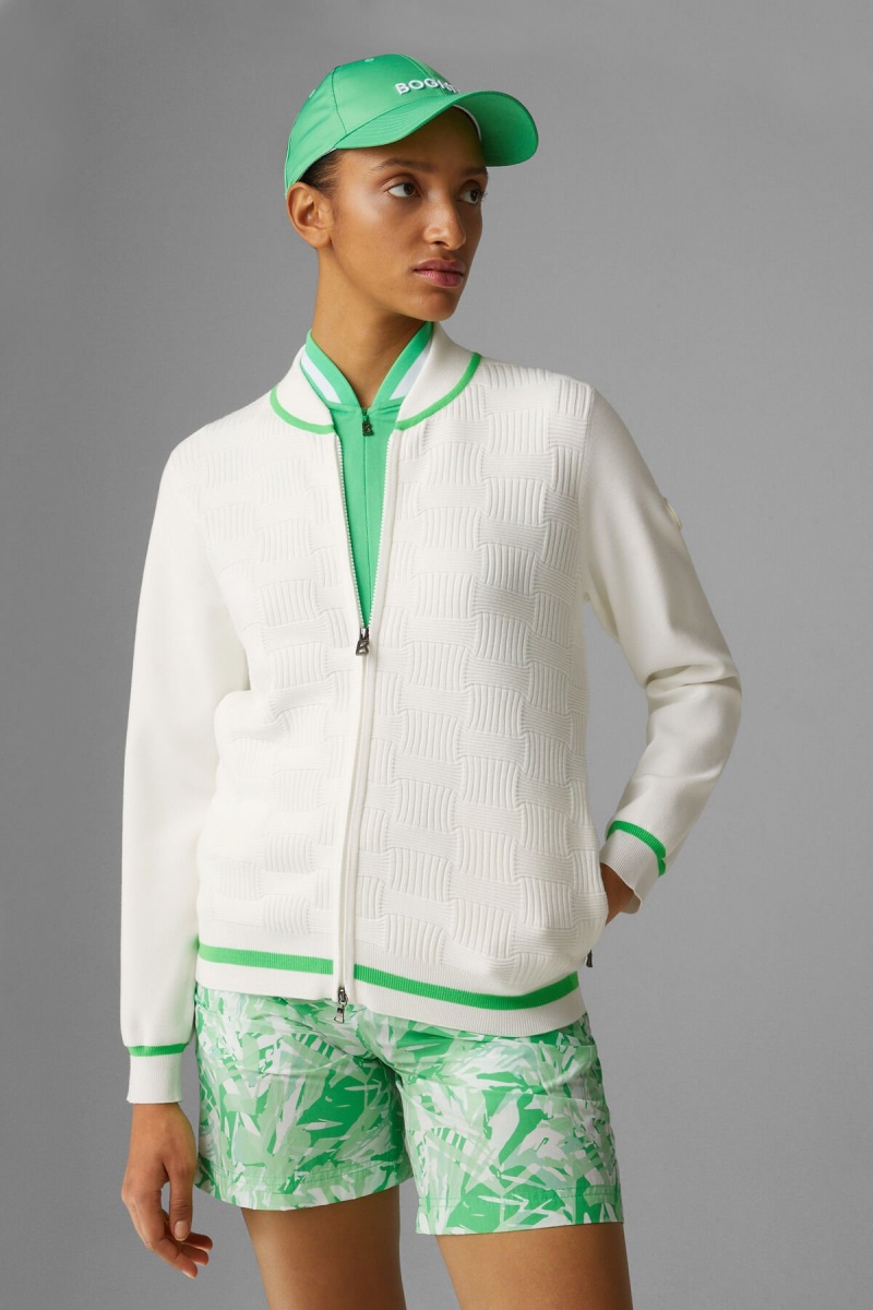 BOGNER Sport Elfi Knit Jacket Grün | GTLQA-0394