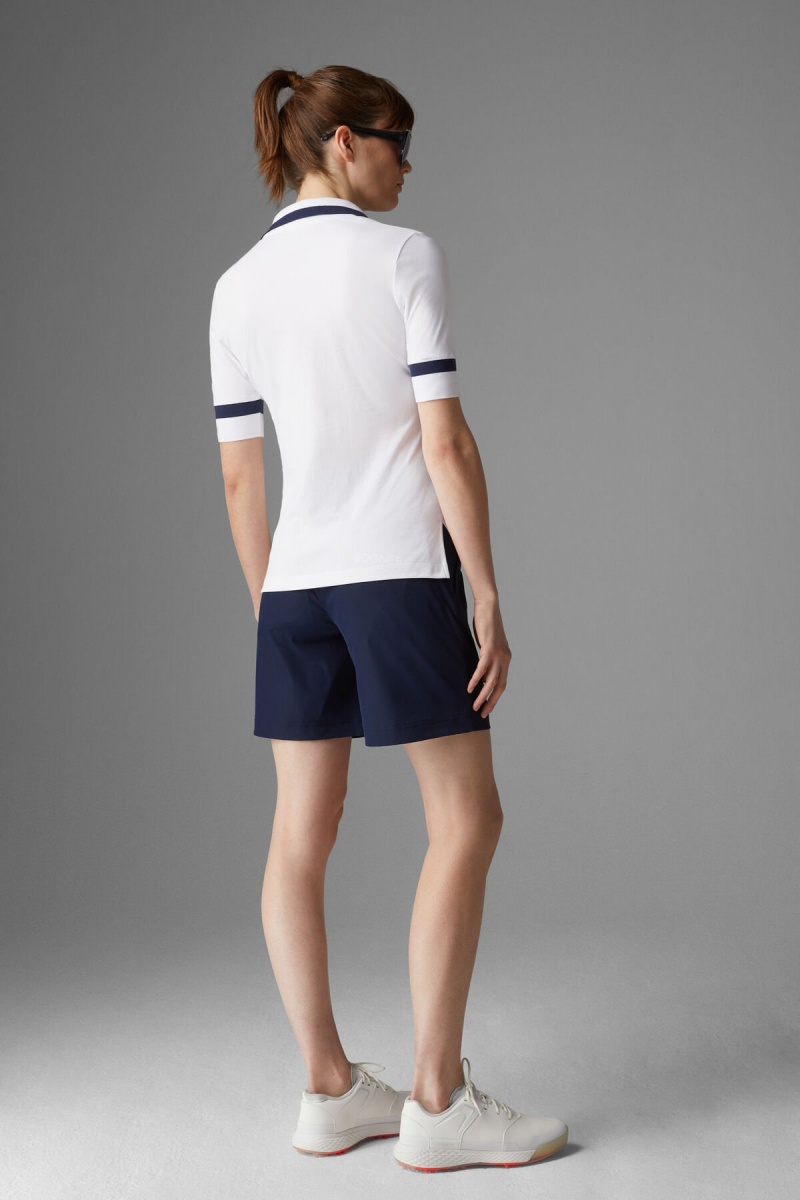 BOGNER Sport Elonie Functional Polo Shirt Weiß | ALFCW-7138