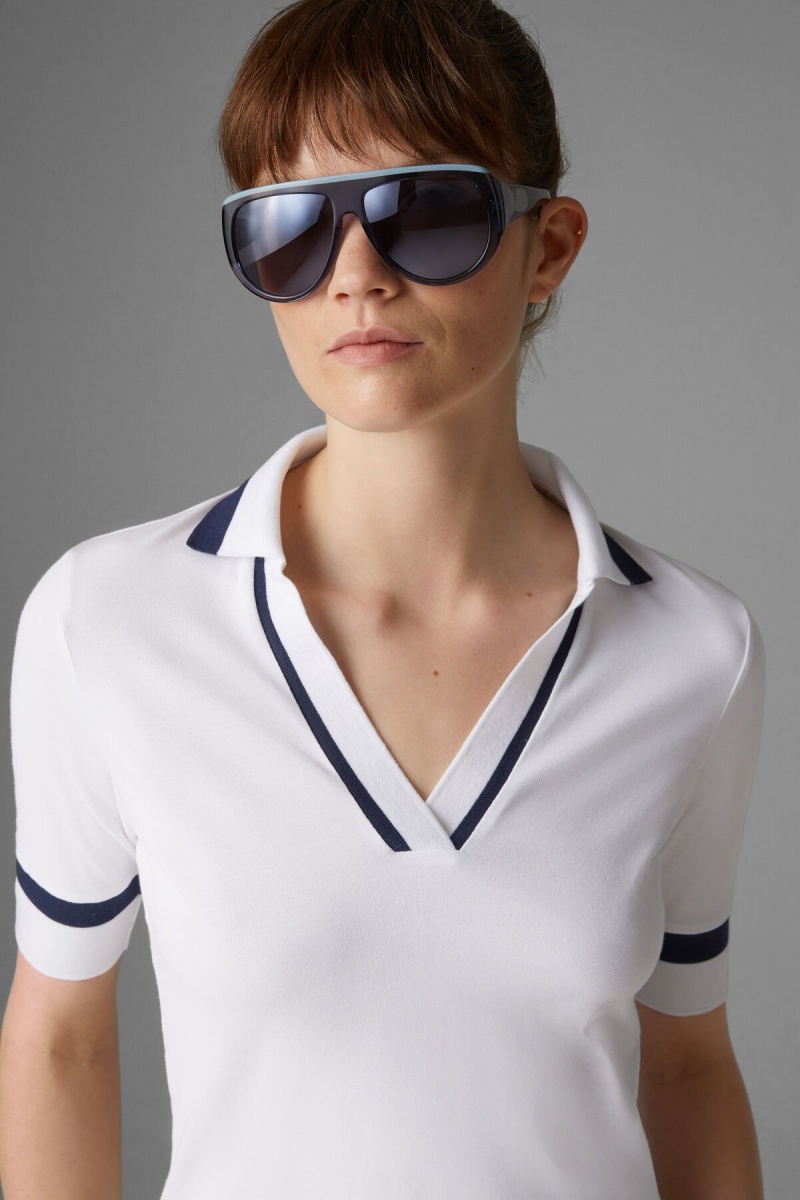 BOGNER Sport Elonie Functional Polo Shirt Weiß | ALFCW-7138