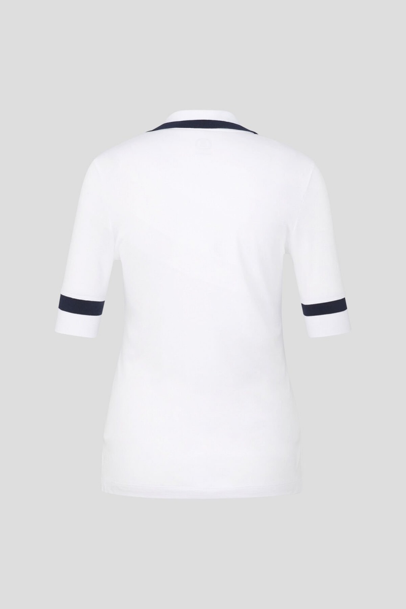 BOGNER Sport Elonie Functional Polo Shirt Weiß | ALFCW-7138