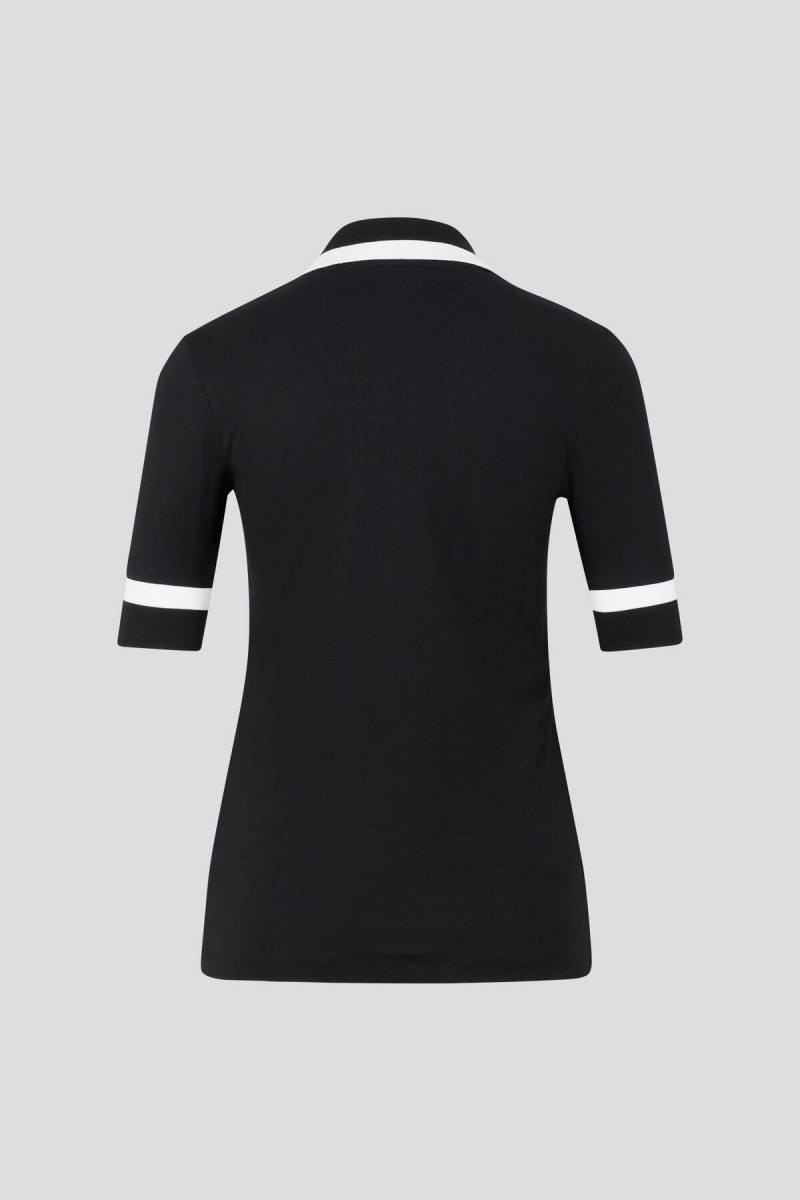 BOGNER Sport Elonie Functional Polo Shirt Schwarz | TWFRA-2014