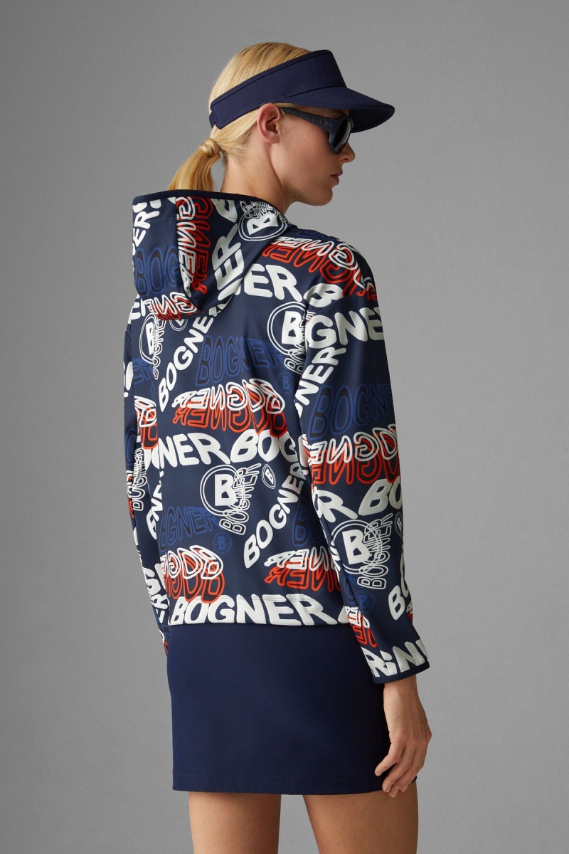 BOGNER Sport Hilda Jacket Dunkelblau Rot | ERZHG-0489