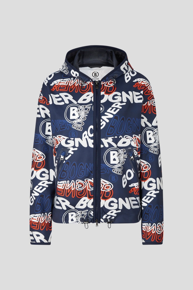 BOGNER Sport Hilda Jacket Dunkelblau Rot | ERZHG-0489