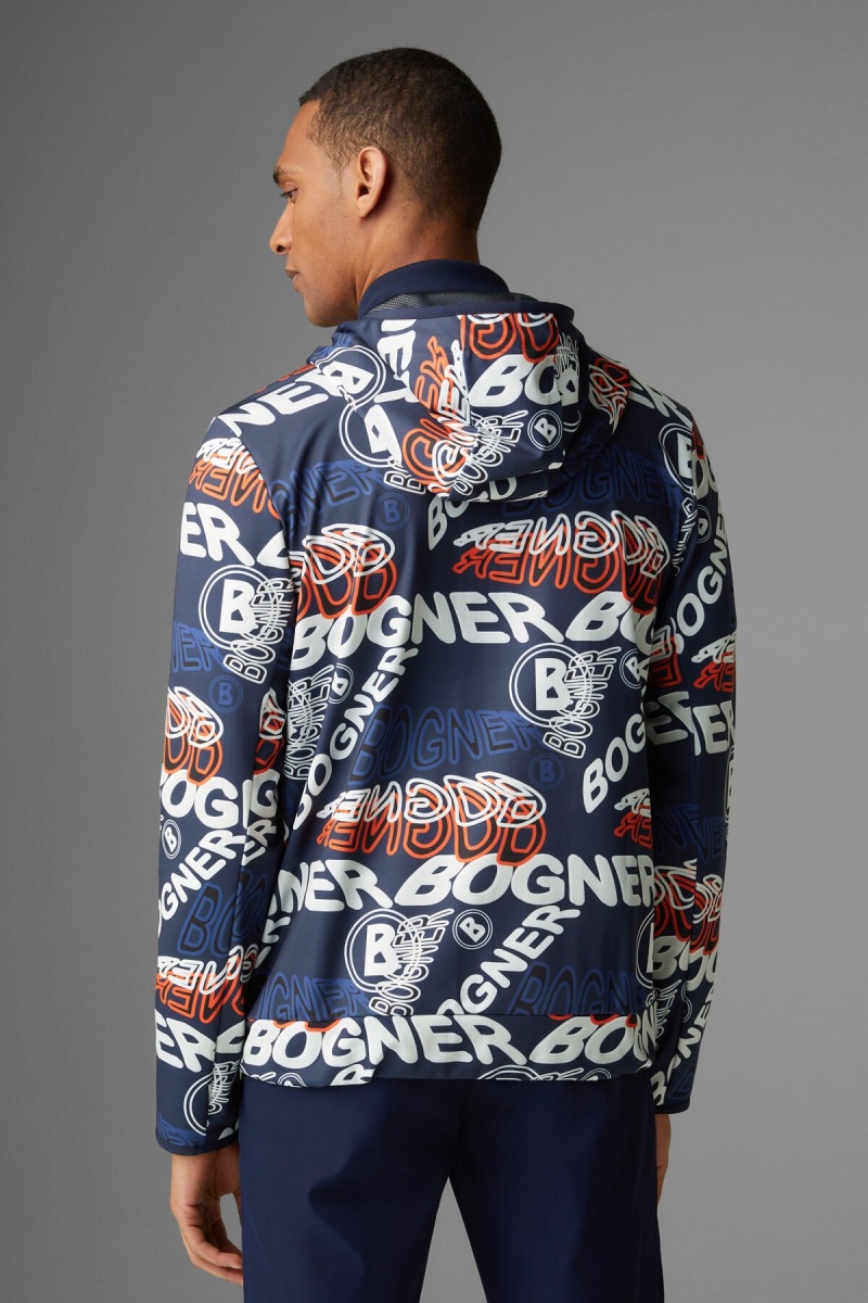 BOGNER Sport Jari Jacket Dunkelblau Rot | UWFKD-0194