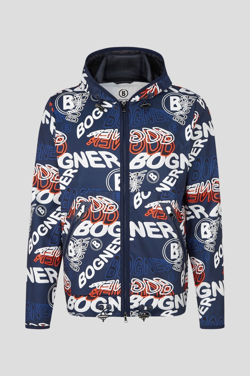 BOGNER Sport Jari Jacket Dunkelblau Rot | UWFKD-0194