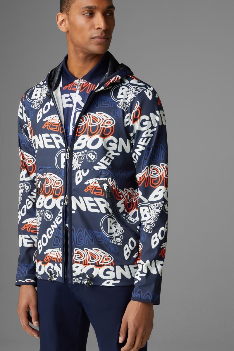 BOGNER Sport Jari Jacket Dunkelblau Rot | UWFKD-0194