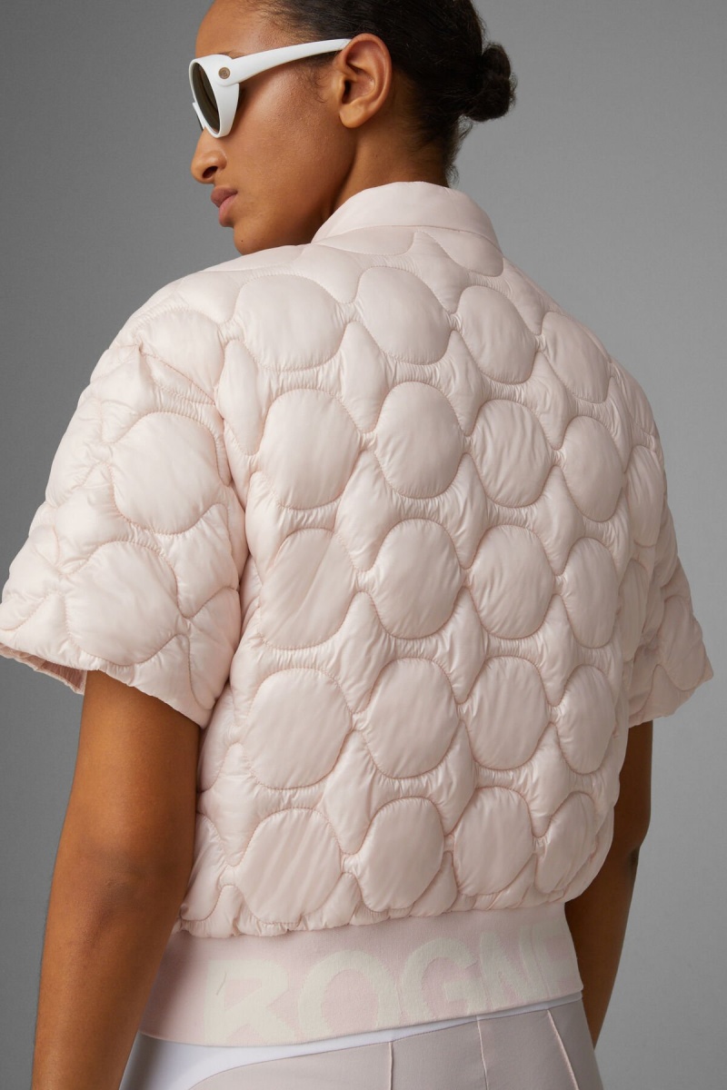 BOGNER Sport Laia Kurzes-sleeve Gesteppt Jacket Rosa | EDLBW-5286