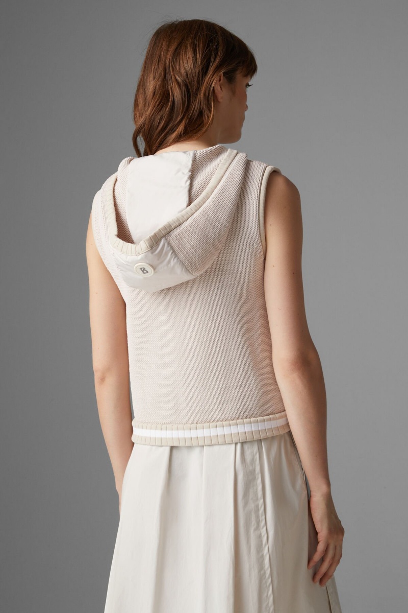 BOGNER Sport Maxima Gestrickt Waistcoat Sand | QBYFU-0158