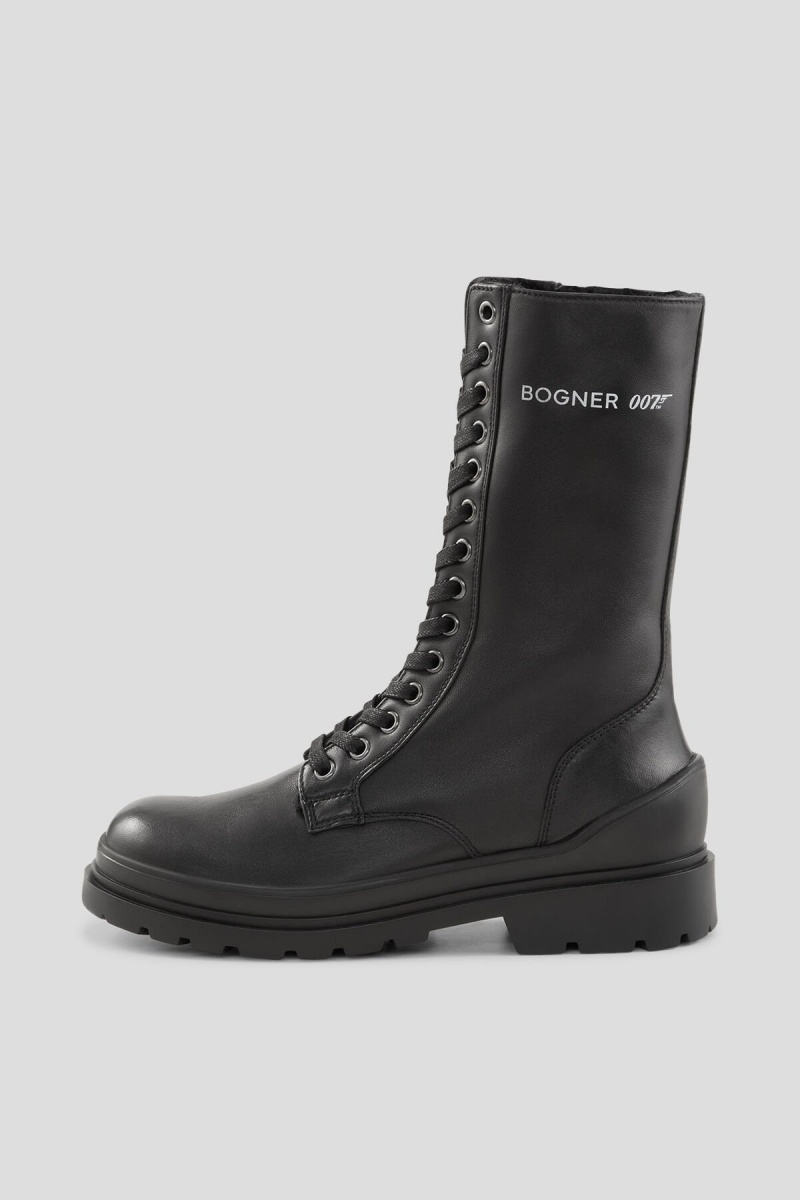 BOGNER St.Moritz X Bond 007 Boots With Spikes Schwarz | LMXBU-1968