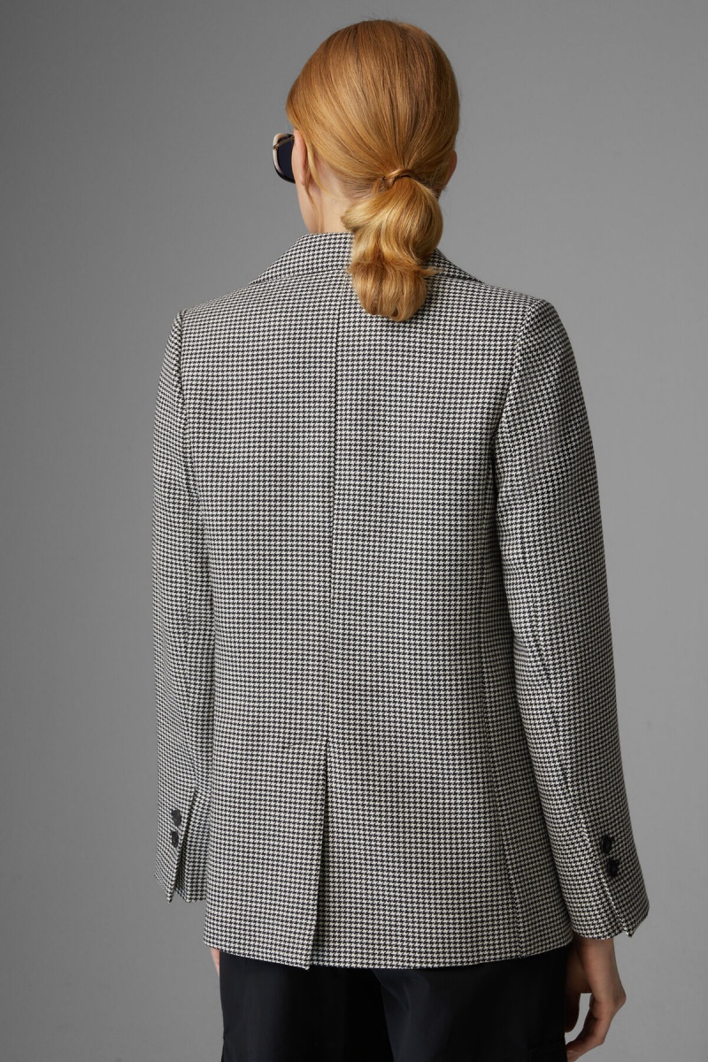 BOGNER Svea New Wolle Blazer Schwarz Weiß | SPFEI-0659