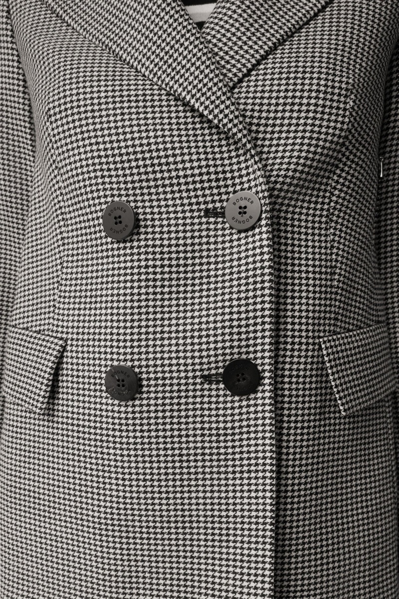 BOGNER Svea New Wolle Blazer Schwarz Weiß | SPFEI-0659