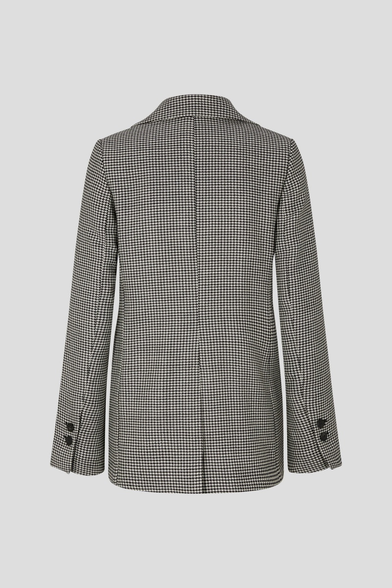 BOGNER Svea New Wolle Blazer Schwarz Weiß | SPFEI-0659