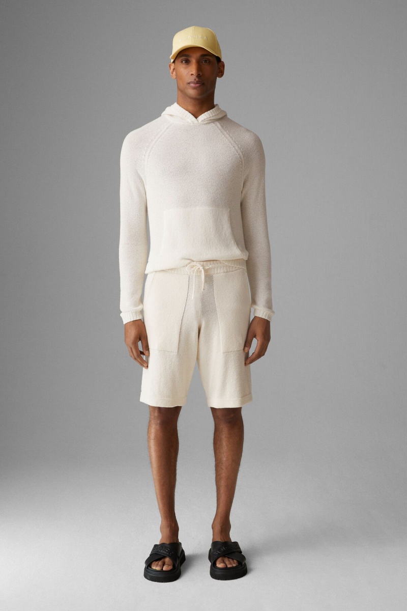 BOGNER Theo Gestrickt Shorts Off-white | SHTOQ-0164