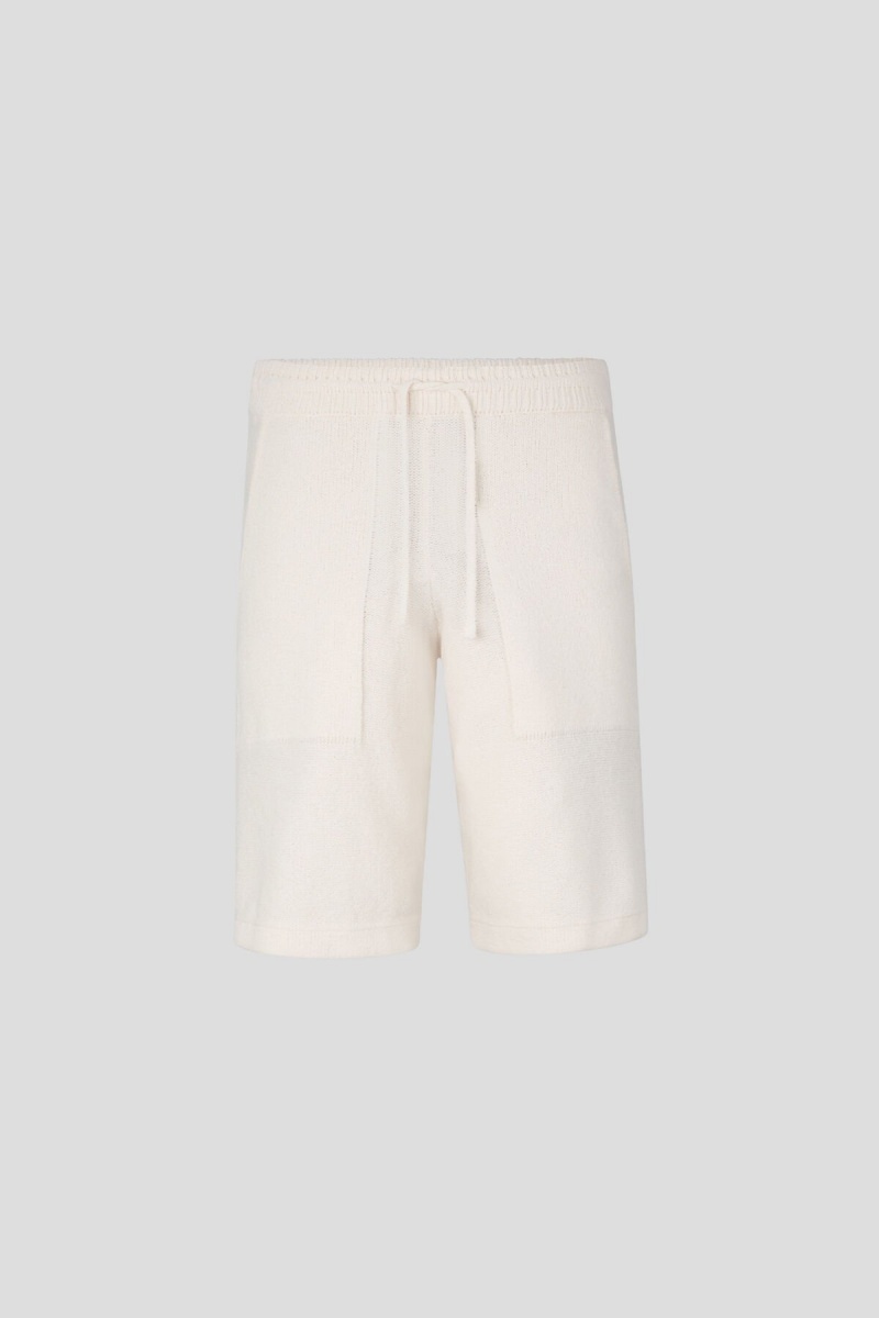 BOGNER Theo Gestrickt Shorts Off-white | SHTOQ-0164