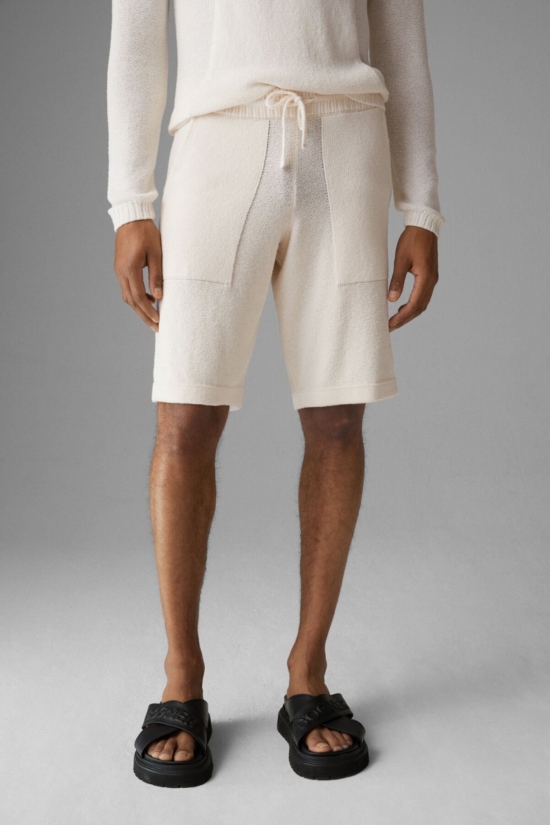 BOGNER Theo Gestrickt Shorts Off-white | SHTOQ-0164