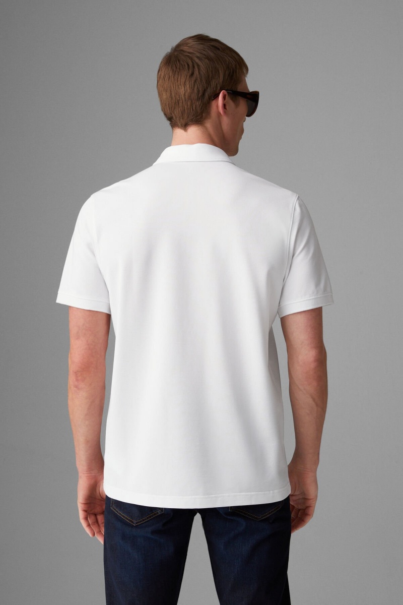 BOGNER Timo Piqué Polo Shirt Weiß | SVLFE-4681