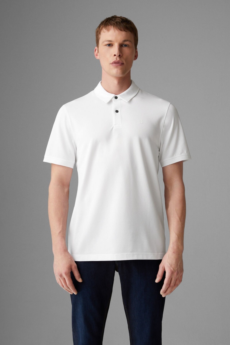 BOGNER Timo Piqué Polo Shirt Weiß | SVLFE-4681