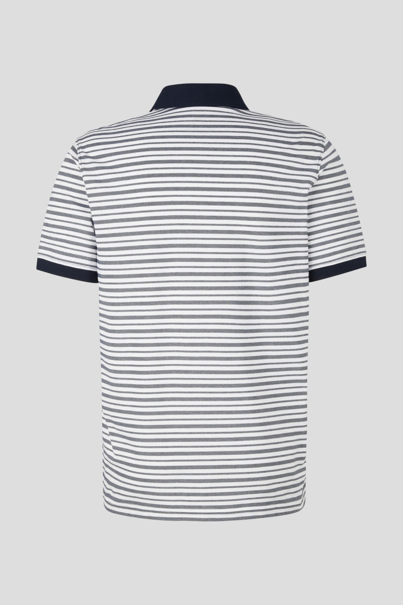 BOGNER Timo Polo Shirt Navy Blau Weiß | MFCSR-4528
