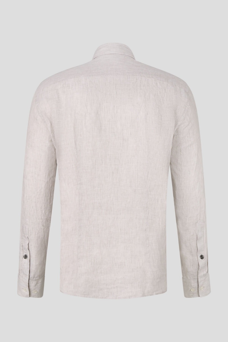 BOGNER Timt Linen Shirt Beige | BPFLX-1906
