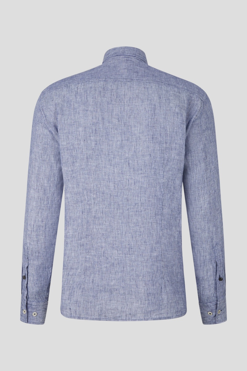 BOGNER Timt Linen Shirt Blau | MWBIQ-0526