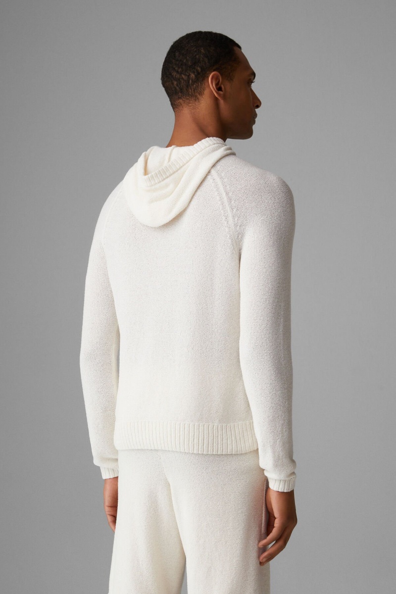 BOGNER Tom Gestrickt Hoodie Off-white | JZQEC-0175