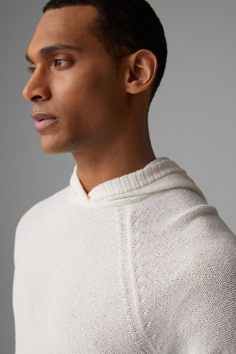 BOGNER Tom Gestrickt Hoodie Off-white | JZQEC-0175