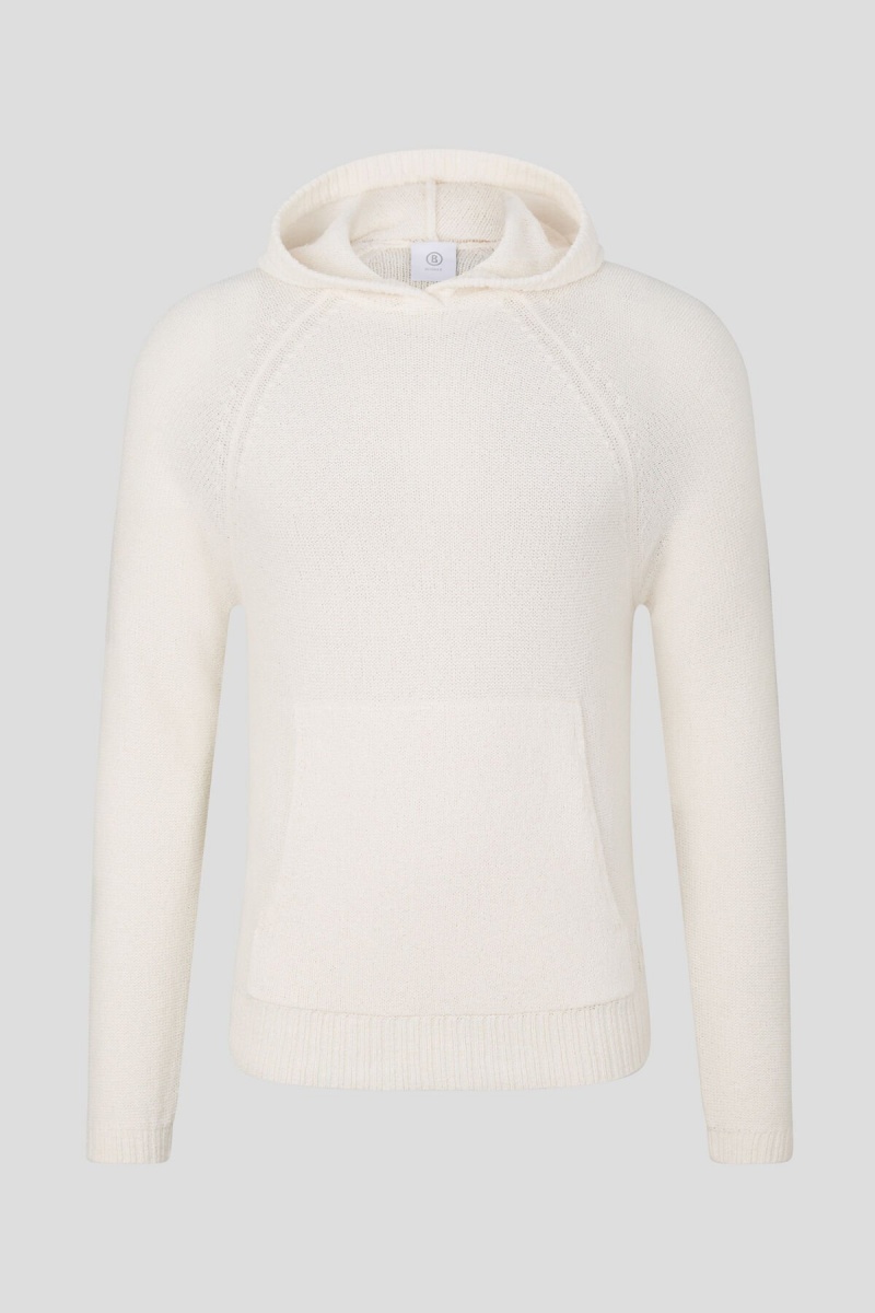 BOGNER Tom Gestrickt Hoodie Off-white | JZQEC-0175