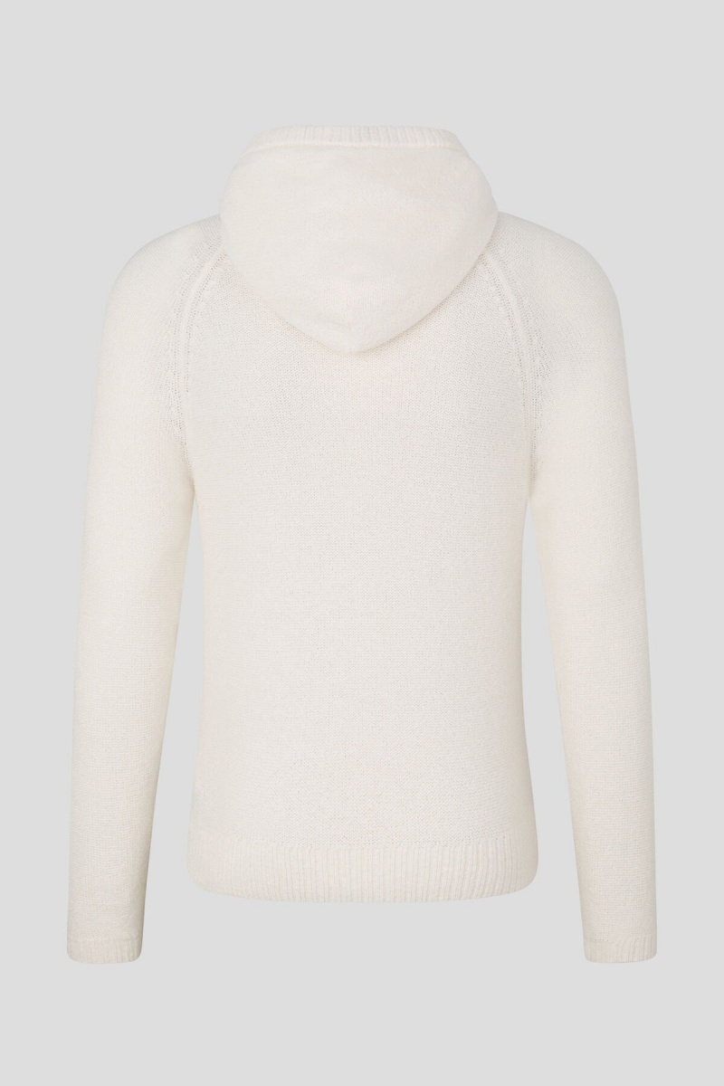 BOGNER Tom Gestrickt Hoodie Off-white | JZQEC-0175