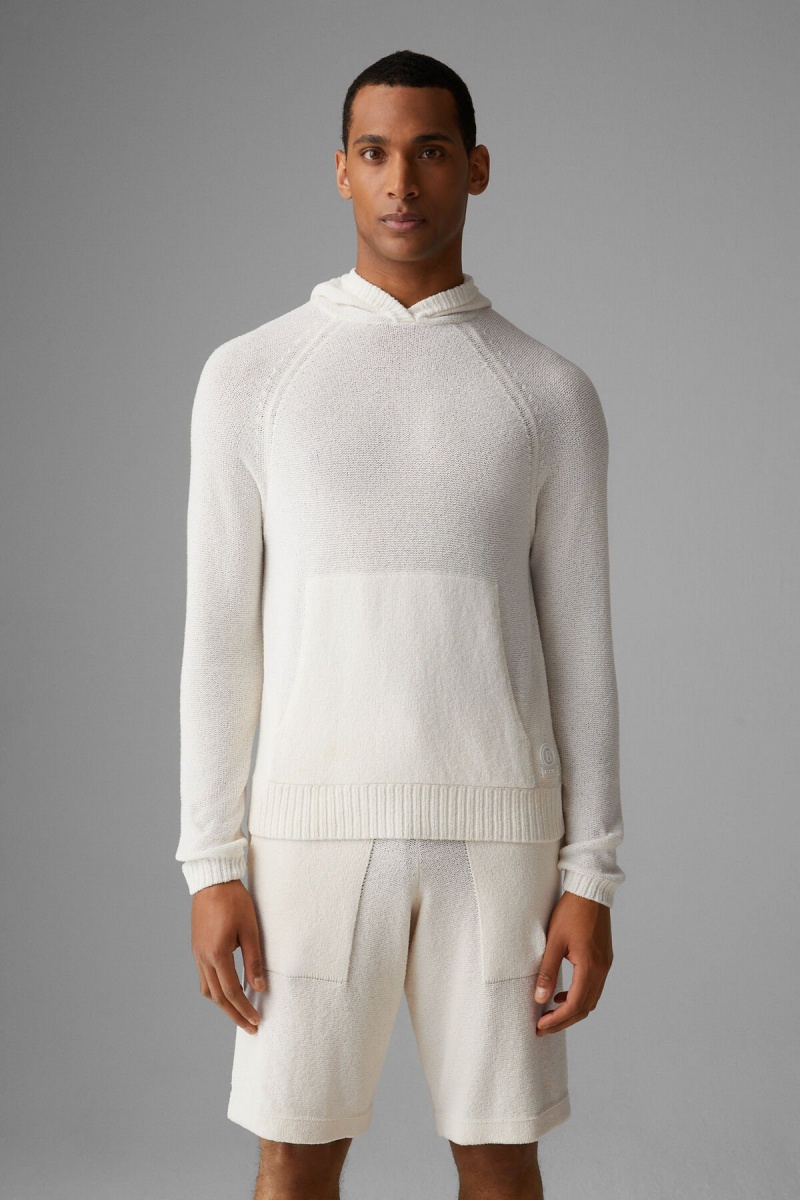 BOGNER Tom Gestrickt Hoodie Off-white | JZQEC-0175