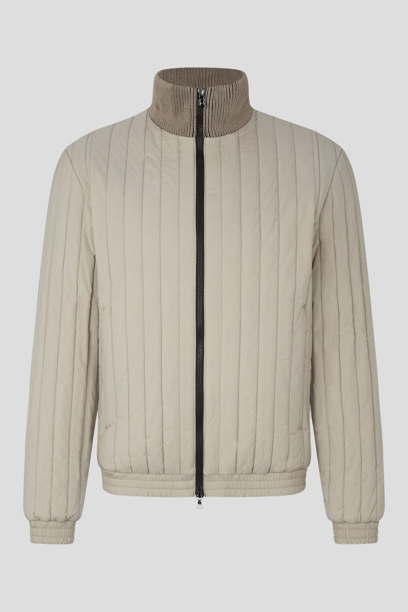 BOGNER Tommy Gesteppt Jacket Beige | OYNXJ-3798