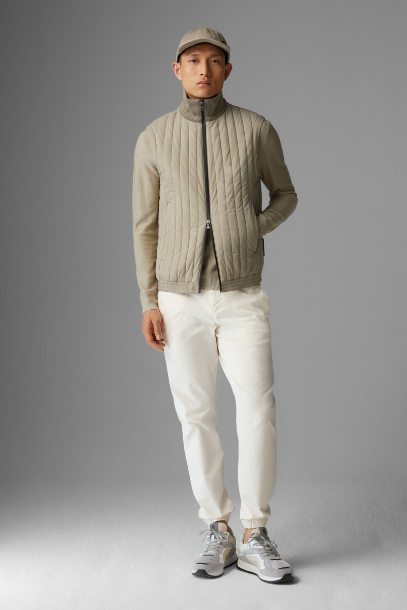 BOGNER Tony Gesteppt Waistcoat Beige | WKCYN-8640