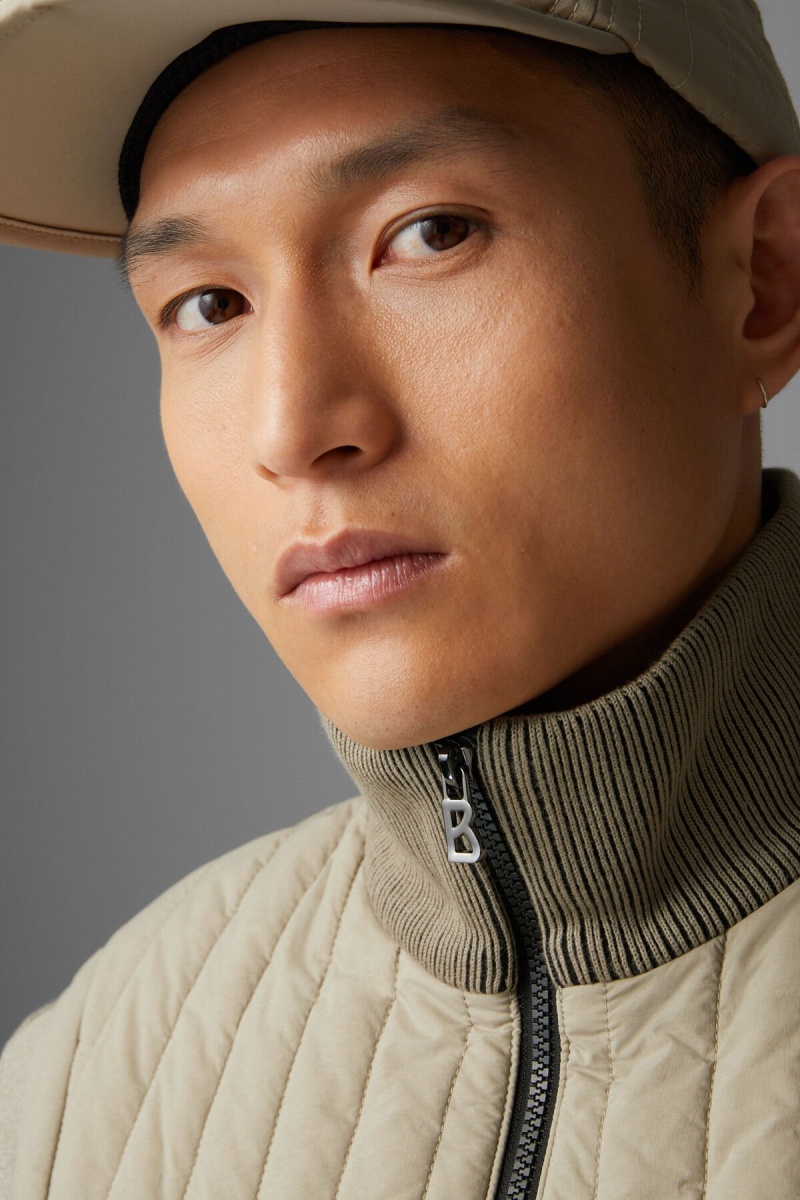 BOGNER Tony Gesteppt Waistcoat Beige | WKCYN-8640