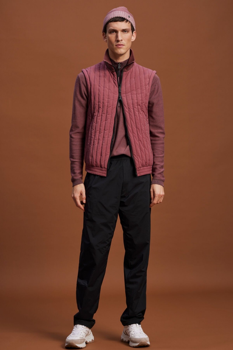 BOGNER Tony Gesteppt Waistcoat Rot | JYDIX-8912