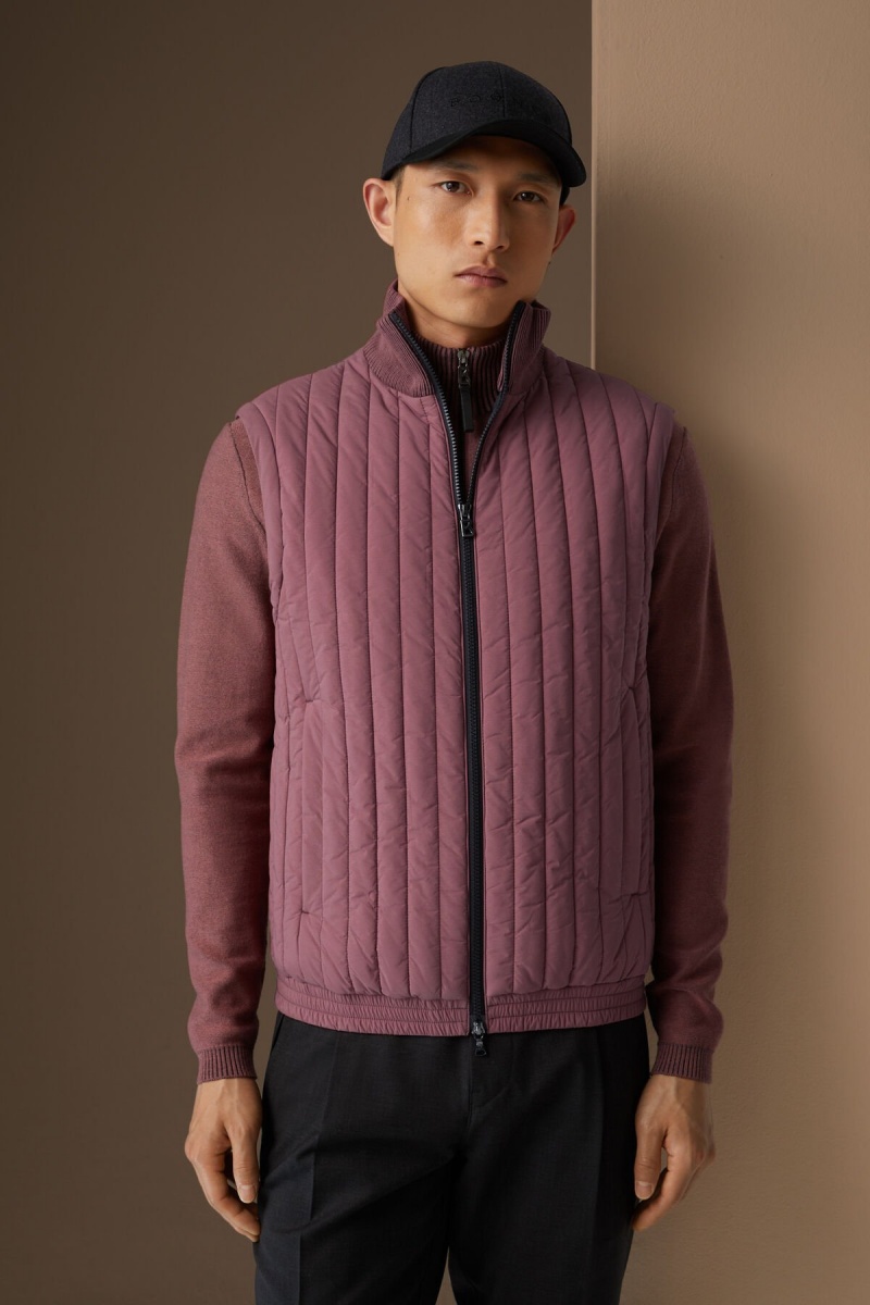 BOGNER Tony Gesteppt Waistcoat Rot | JYDIX-8912