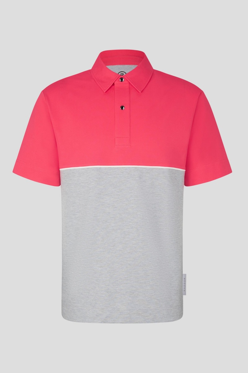 BOGNER Tristan Polo Shirt Rosa Hell | ICFVP-4615