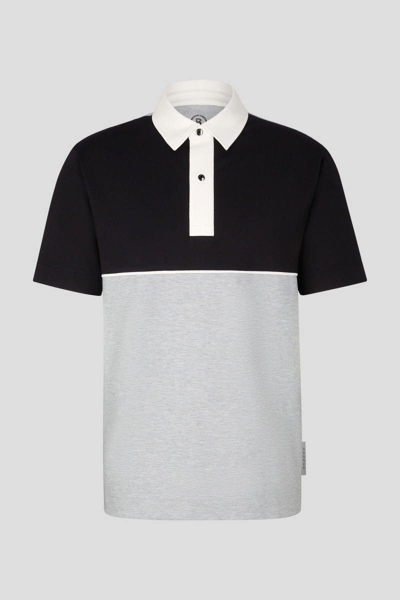 BOGNER Tristan Polo Shirt Schwarz Hell | EKGNU-4627