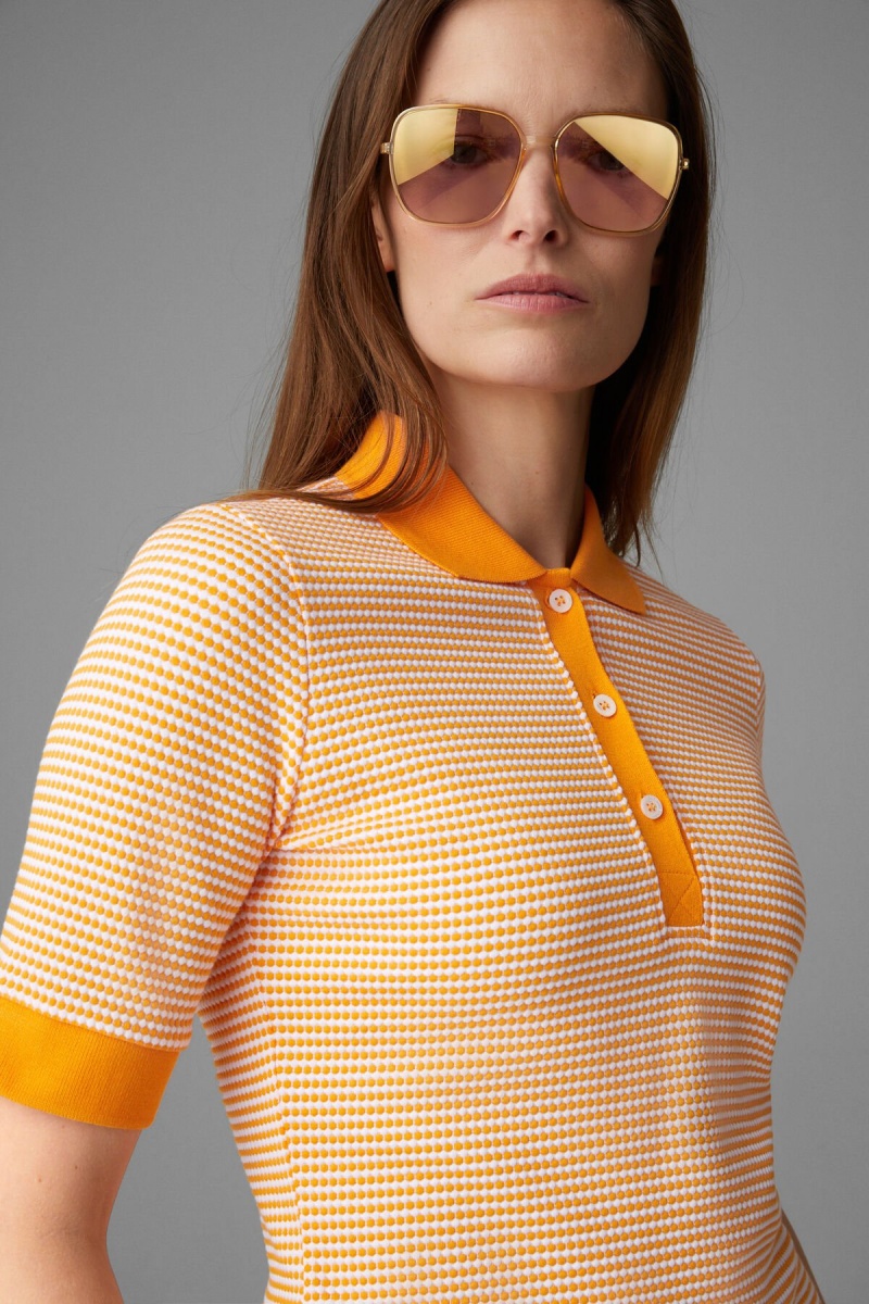 BOGNER Wendy Polo Shirt Orange Weiß | TYGHP-7483