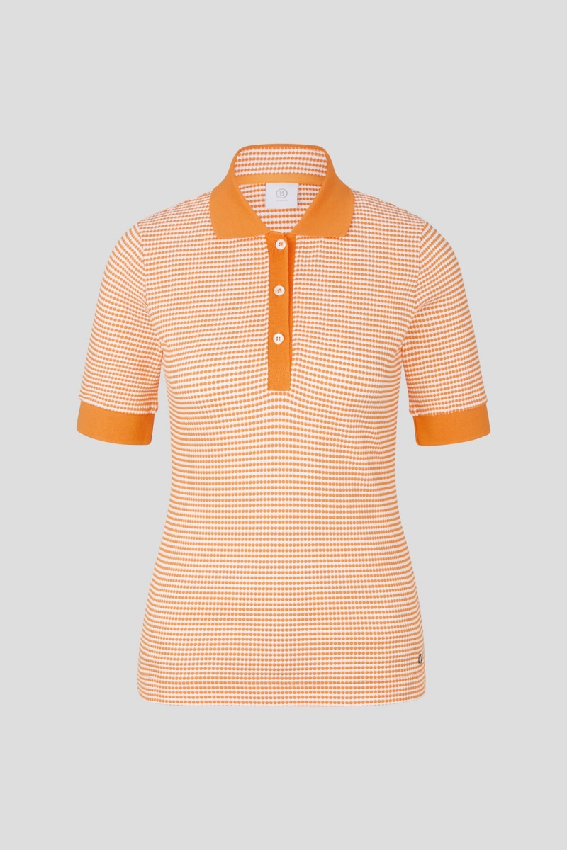 BOGNER Wendy Polo Shirt Orange Weiß | TYGHP-7483